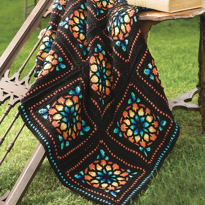 GABBY'S SIGNATURE DESIGNS: Stained Glass Afghan Crochet Pattern - (PDF) Digital Download