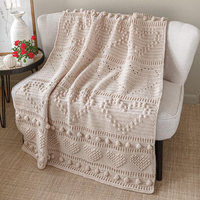 GABBY'S SIGNATURE DESIGNS: Textured Hearts Sampler Blanket Pattern - (PDF) Digital Download