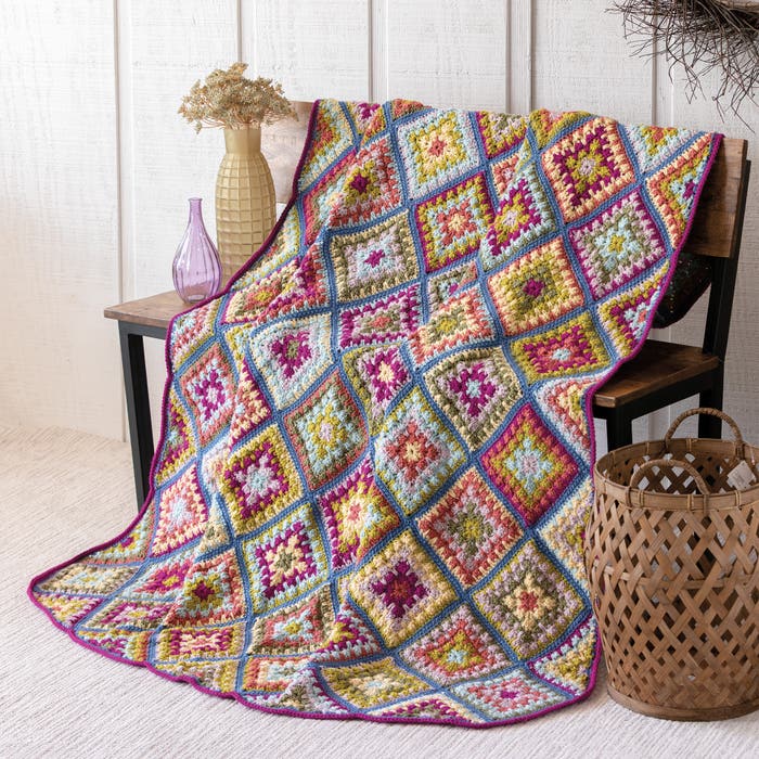 GABBY'S SIGNATURE DESIGNS: Vintage Inspired Granny Square Throw Pattern - (PDF) Digital Download