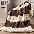 Banded Cable Throw Blanket Crochet Pattern - (PDF) Digital Download