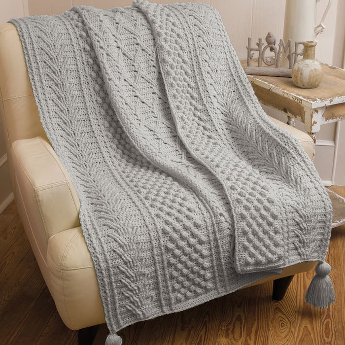 Kerry Aran Afghan Crochet Pattern - (PDF) Digital Download