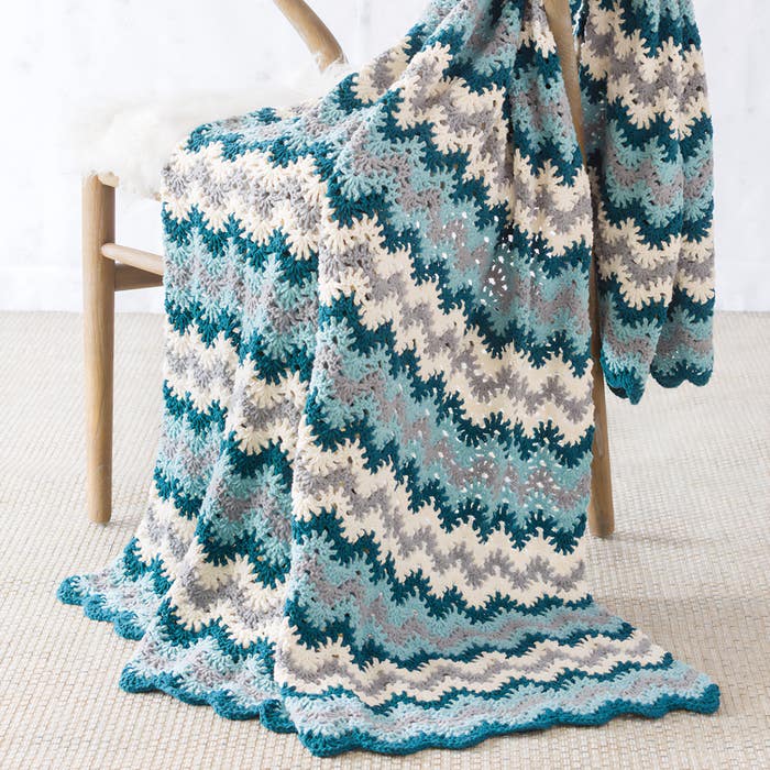 Reversible Ripple Afghan Crochet Pattern - (PDF) Digital Download