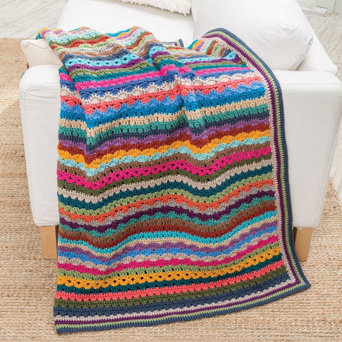 Scrap Happy Afghan Crochet Pattern - (PDF) Digital Download