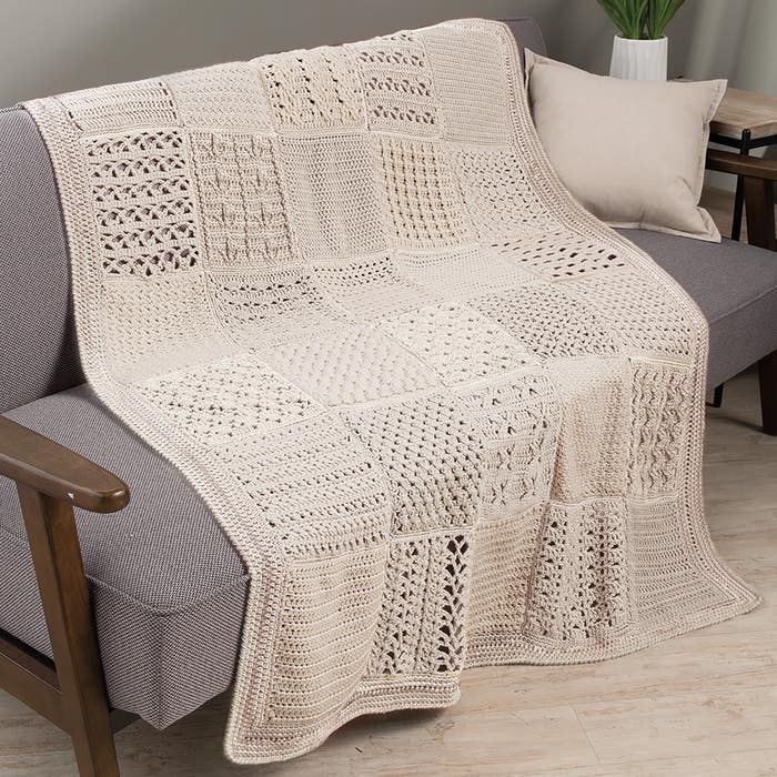 Stitch Sampler Afghan Crochet Pattern - (PDF) Digital Download