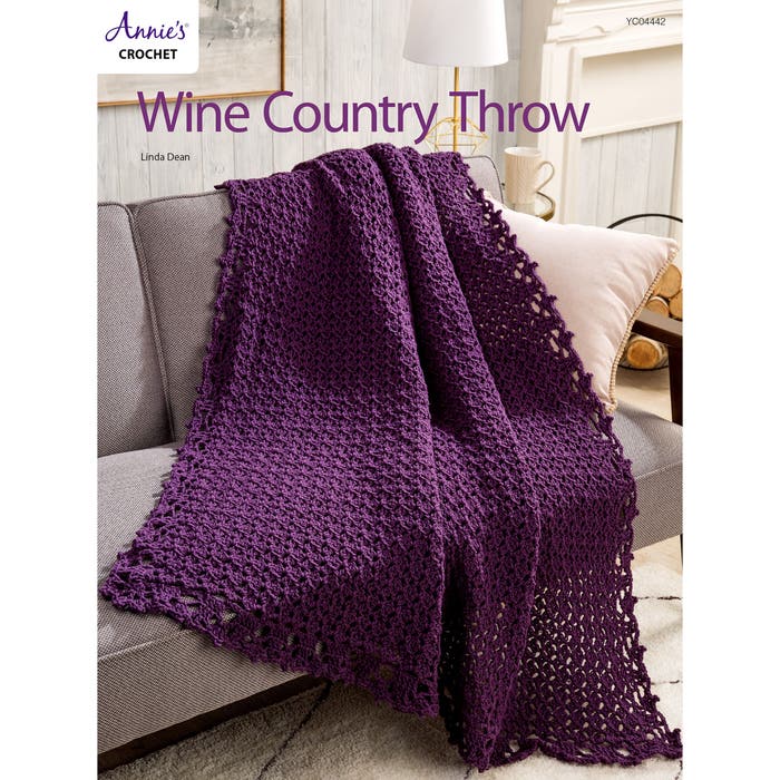 Wine Country Throw Blanket Crochet Pattern - (PDF) Digital Download