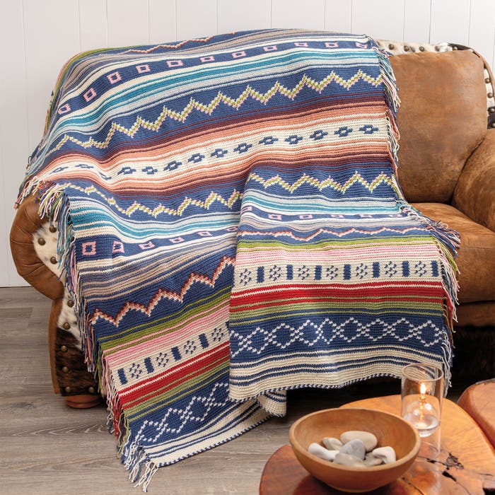 Modern Southwest Blanket Crochet Pattern - (PDF) Digital Download