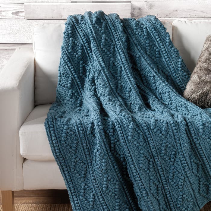 GABBY'S SIGNATURE DESIGNS: Diamond Bobble Throw Blanket Crochet Pattern - (PDF) Digital Download