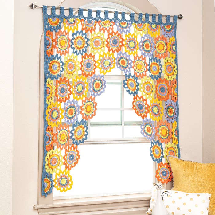 Flower Garden Curtains Crochet Pattern - (PDF) Digital Download