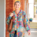 GABBY'S SIGNATURE DESIGNS:Hooded Patchwork Squares Cardi Crochet Pattern - (PDF) Digital Download