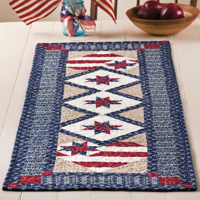 Stars in My Heart Table Topper Quilt Pattern - (PDF) Digital Download