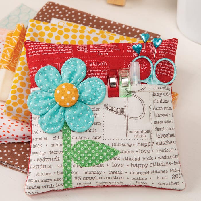 Flower Pocket Pincushion Sewing Pattern - (PDF) Digital Download